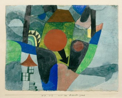Landscape with Setting Sun by Paul Klee